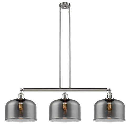 Franklin Restoration Three Light Island Pendant in Brushed Satin Nickel (405|213-SN-G73-L)