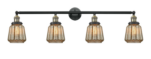 Franklin Restoration Four Light Bath Vanity in Black Antique Brass (405|215-BAB-G146)