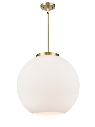 Ballston One Light Pendant in Antique Brass (405|221-1S-AB-G121-18)