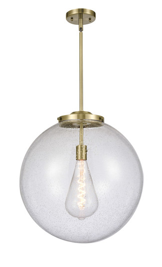Franklin Restoration One Light Pendant in Antique Brass (405|221-1S-AB-G204-18) Franklin Restoration One Light Pendant in Antique Brass (405|221-1S-AB-G204-18)