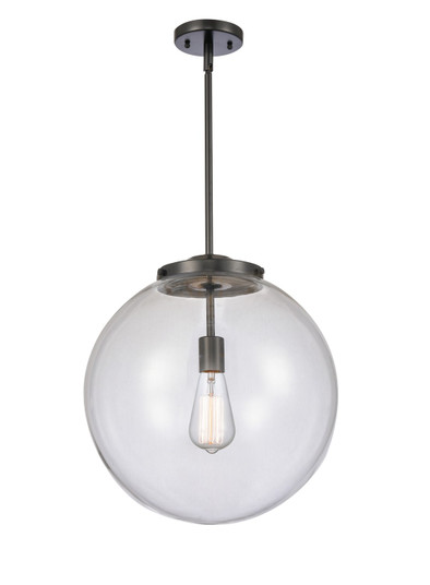 Franklin Restoration One Light Pendant in Matte Black (405|221-1S-BK-G202-16)