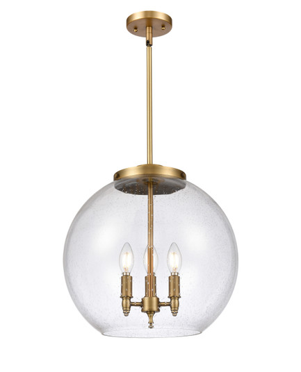 Ballston Three Light Pendant in Brushed Brass (405|221-3S-BB-G124-16)