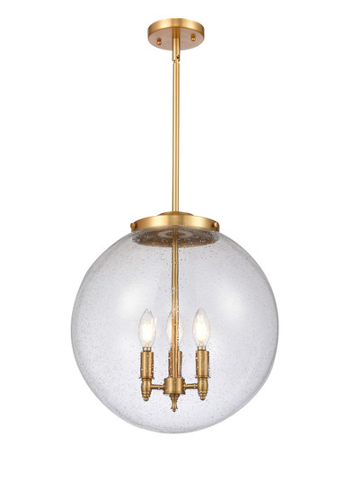 Franklin Restoration Three Light Pendant in Satin Gold (405|221-3S-SG-G204-16)