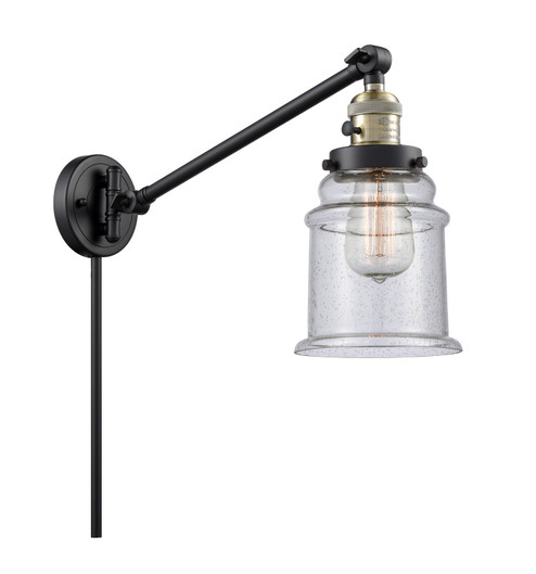 Franklin Restoration One Light Swing Arm Lamp in Black Antique Brass (405|237-BAB-G184)
