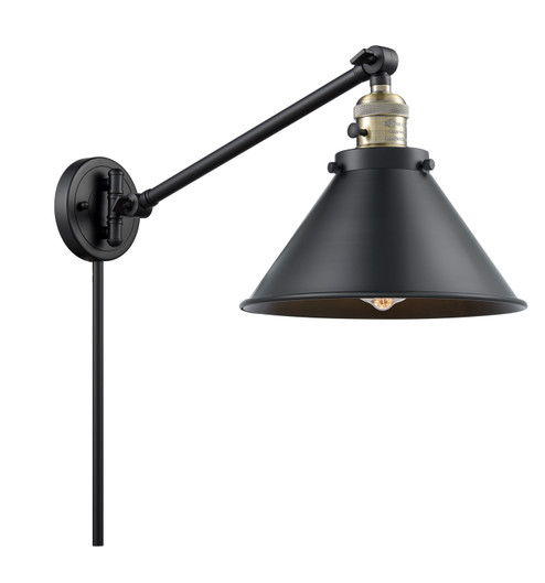 Franklin Restoration One Light Swing Arm in Black Antique Brass (405|237-BAB-M10-BK)