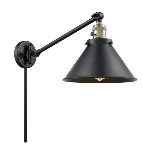 Franklin Restoration LED Swing Arm Lamp in Black Antique Brass (405|237-BAB-M10-BK-LED)