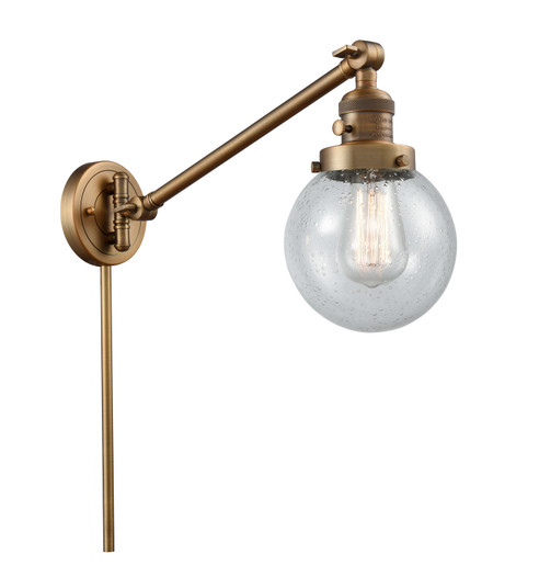 Franklin Restoration LED Swing Arm Lamp in Brushed Brass (405|237-BB-G204-6-LED)