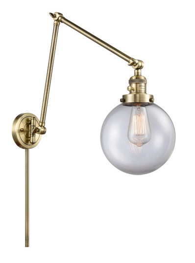 Franklin Restoration LED Swing Arm Lamp in Antique Brass (405|238-AB-G202-8-LED)