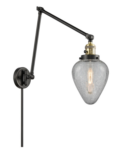 Franklin Restoration One Light Swing Arm Lamp in Black Antique Brass (405|238-BAB-G165)