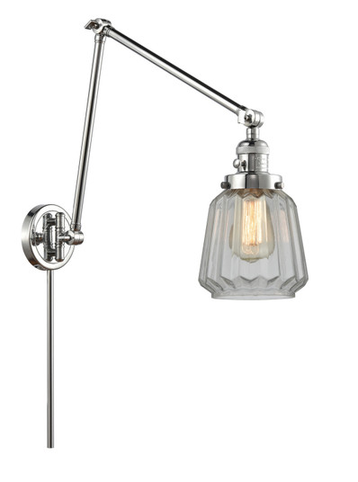 Franklin Restoration One Light Swing Arm Lamp in Polished Chrome (405|238-PC-G142)