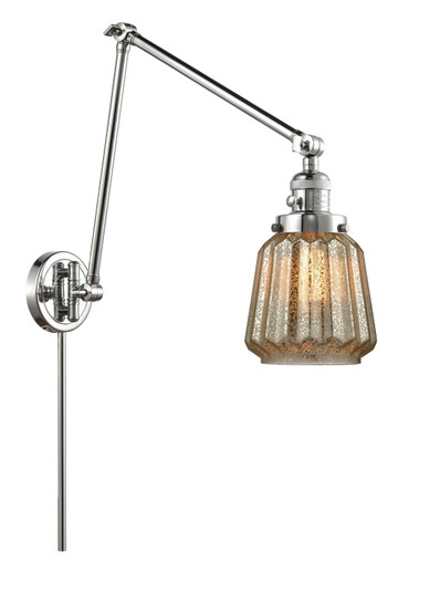 Franklin Restoration One Light Swing Arm Lamp in Polished Chrome (405|238-PC-G146)