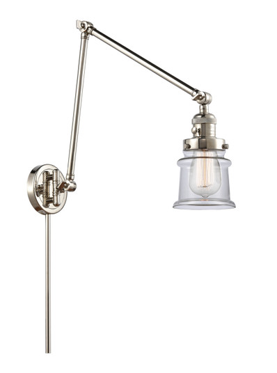 Franklin Restoration One Light Swing Arm Lamp in Polished Nickel (405|238-PN-G182S)