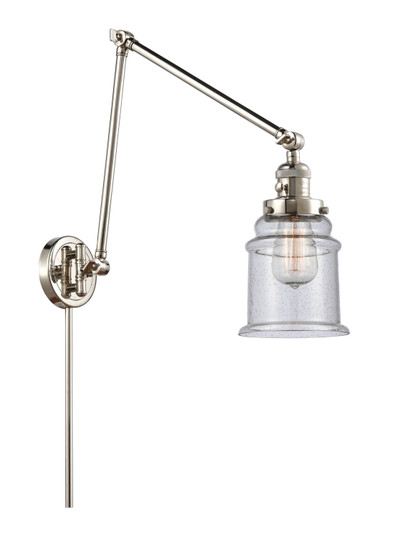 Franklin Restoration One Light Swing Arm Lamp in Polished Nickel (405|238-PN-G184)