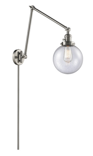 Franklin Restoration One Light Swing Arm Lamp in Brushed Satin Nickel (405|238-SN-G204-8)