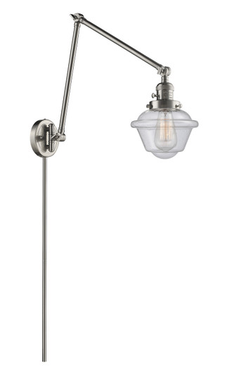 Franklin Restoration One Light Swing Arm Lamp in Brushed Satin Nickel (405|238-SN-G534)