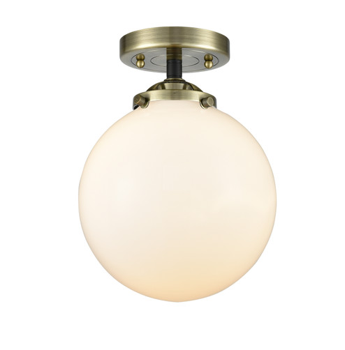 Nouveau One Light Semi-Flush Mount in Black Antique Brass (405|284-1C-BAB-G201-8)