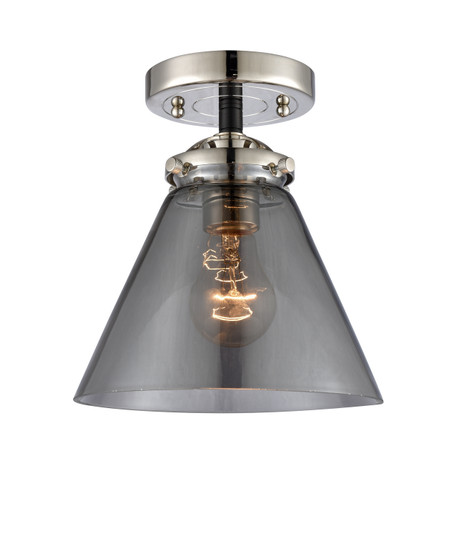 Nouveau One Light Semi-Flush Mount in Black Polished Nickel (405|284-1C-BPN-G43)