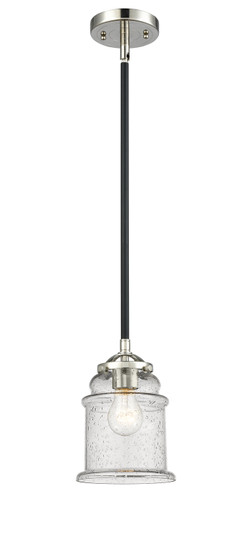 Nouveau One Light Mini Pendant in Black Polished Nickel (405|284-1S-BPN-G184)