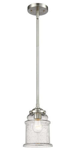 Nouveau One Light Mini Pendant in Brushed Satin Nickel (405|284-1S-SN-G184)