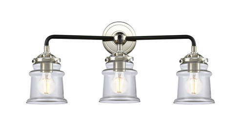 Nouveau Three Light Bath Vanity in Black Polished Nickel (405|284-3W-BPN-G182S)