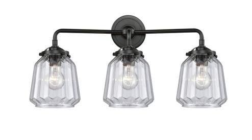 Nouveau Three Light Bath Vanity in Oil Rubbed Bronze (405|284-3W-OB-G142)