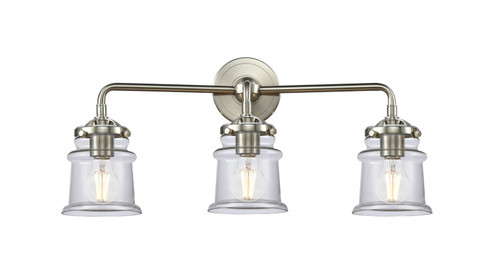 Nouveau Three Light Bath Vanity in Brushed Satin Nickel (405|284-3W-SN-G182S)