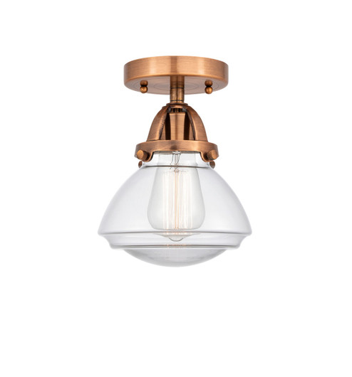 Nouveau 2 LED Semi-Flush Mount in Antique Copper (405|288-1C-AC-G322-LED)