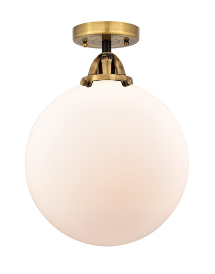 Nouveau 2 One Light Semi-Flush Mount in Black Antique Brass (405|288-1C-BAB-G201-12)