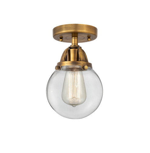 Nouveau 2 LED Semi-Flush Mount in Brushed Brass (405|288-1C-BB-G202-6-LED)