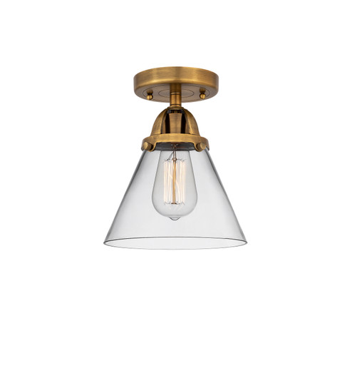 Nouveau 2 One Light Semi-Flush Mount in Brushed Brass (405|288-1C-BB-G42)