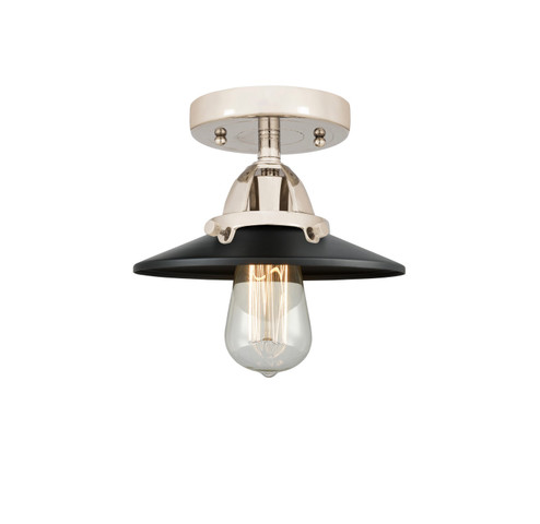 Nouveau 2 One Light Semi-Flush Mount in Polished Nickel (405|288-1C-PN-M6-BK)