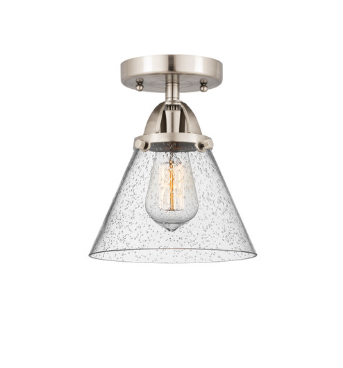 Nouveau 2 One Light Semi-Flush Mount in Brushed Satin Nickel (405|288-1C-SN-G44)