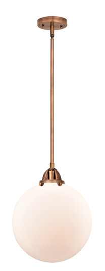 Nouveau 2 LED Mini Pendant in Antique Copper (405|288-1S-AC-G201-12-LED)