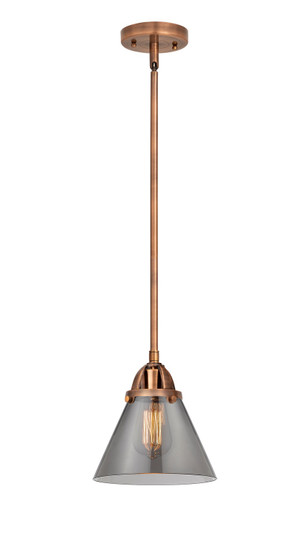 Nouveau 2 LED Mini Pendant in Antique Copper (405|288-1S-AC-G43-LED)