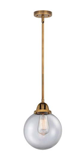 Nouveau 2 LED Mini Pendant in Brushed Brass (405|288-1S-BB-G202-8-LED)