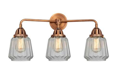 Nouveau 2 Three Light Bath Vanity in Antique Copper (405|288-3W-AC-G142)
