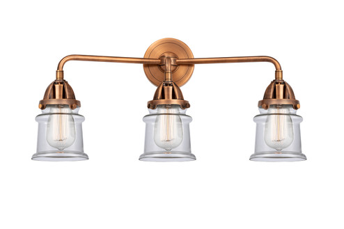 Nouveau 2 Three Light Bath Vanity in Antique Copper (405|288-3W-AC-G182S)