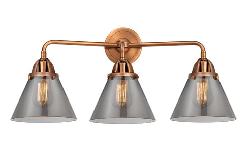 Nouveau 2 Three Light Bath Vanity in Antique Copper (405|288-3W-AC-G43)