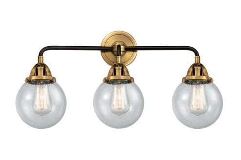 Nouveau 2 Three Light Bath Vanity in Black Antique Brass (405|288-3W-BAB-G204-6)