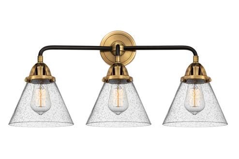Nouveau 2 Three Light Bath Vanity in Black Antique Brass (405|288-3W-BAB-G44)