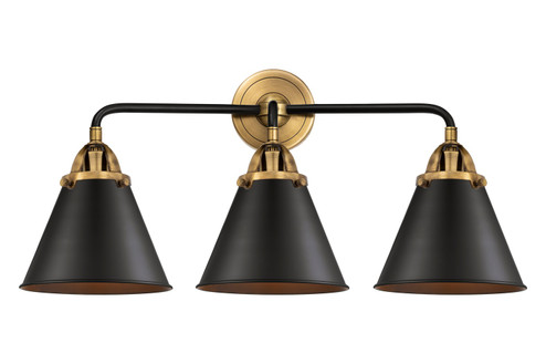 Nouveau 2 Three Light Bath Vanity in Black Antique Brass (405|288-3W-BAB-M13-BK)