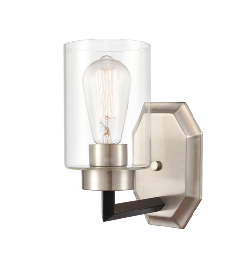 Mila One Light Wall Sconce in Black Satin Nickel (405|441-1W-BSN-G4412)