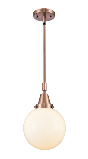 Caden LED Mini Pendant in Antique Copper (405|447-1S-AC-G201-8-LED)