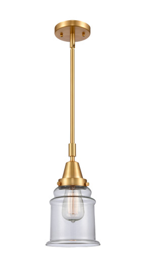 Caden One Light Mini Pendant in Satin Gold (405|447-1S-SG-G182) Caden One Light Mini Pendant in Satin Gold (405|447-1S-SG-G182)