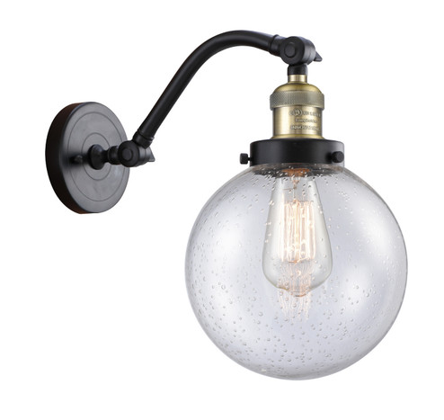 Franklin Restoration One Light Wall Sconce in Black Antique Brass (405|515-1W-BAB-G204-8)