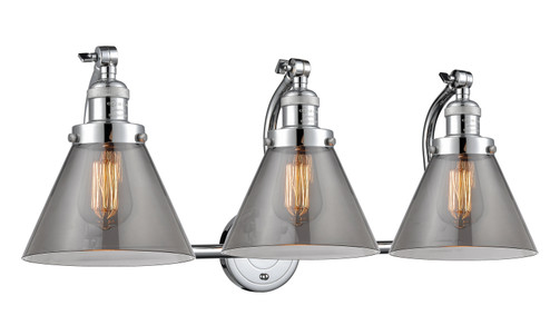 Franklin Restoration Three Light Bath Vanity in Polished Chrome (405|515-3W-PC-G43)