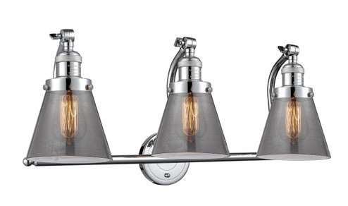Franklin Restoration Three Light Bath Vanity in Polished Chrome (405|515-3W-PC-G63)