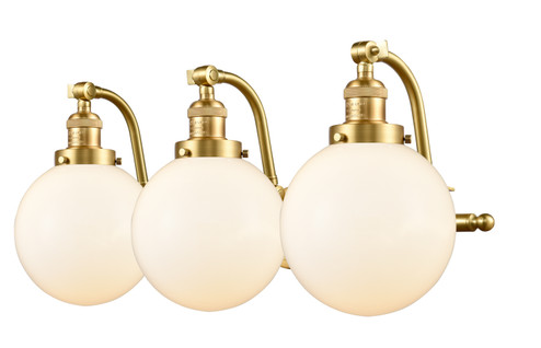 Franklin Restoration Three Light Bath Vanity in Satin Gold (405|515-3W-SG-G201-8)