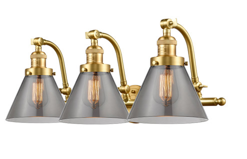 Franklin Restoration Three Light Bath Vanity in Satin Gold (405|515-3W-SG-G43)