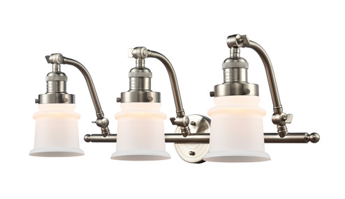 Franklin Restoration Three Light Bath Vanity in Brushed Satin Nickel (405|515-3W-SN-G181S)